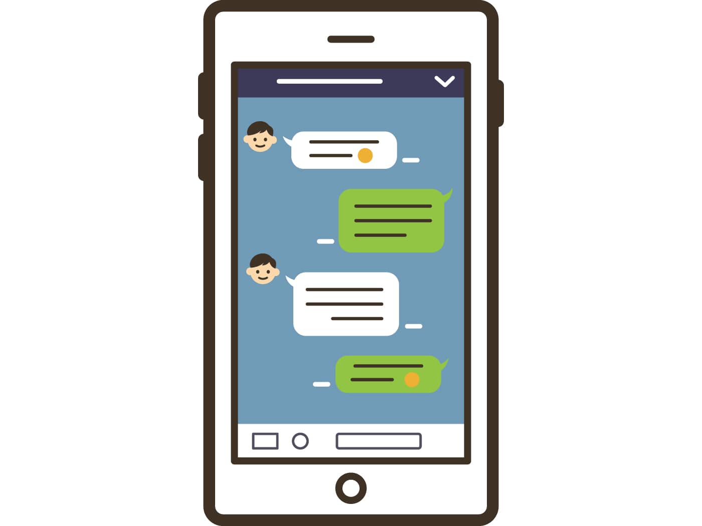 チャットシステム画面のイラスト