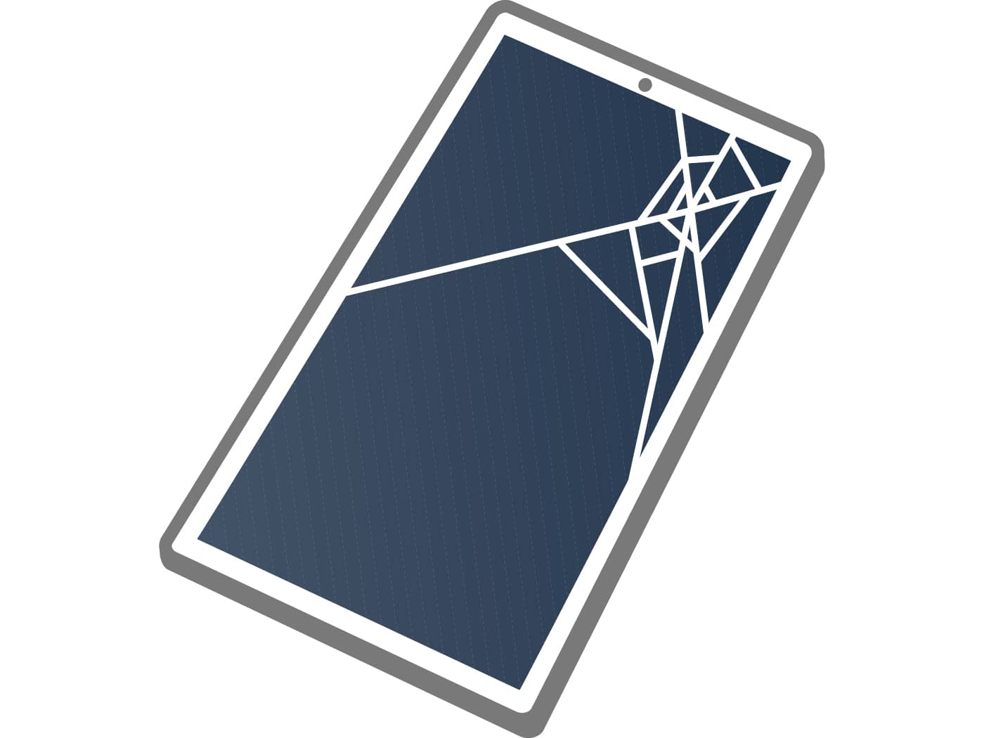 壊れたスマートフォンのイラスト