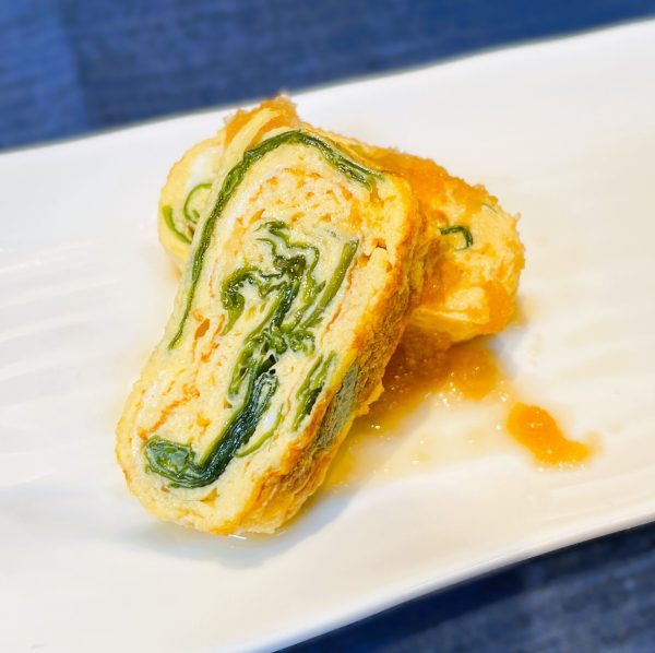 わかめの冷たい卵焼き