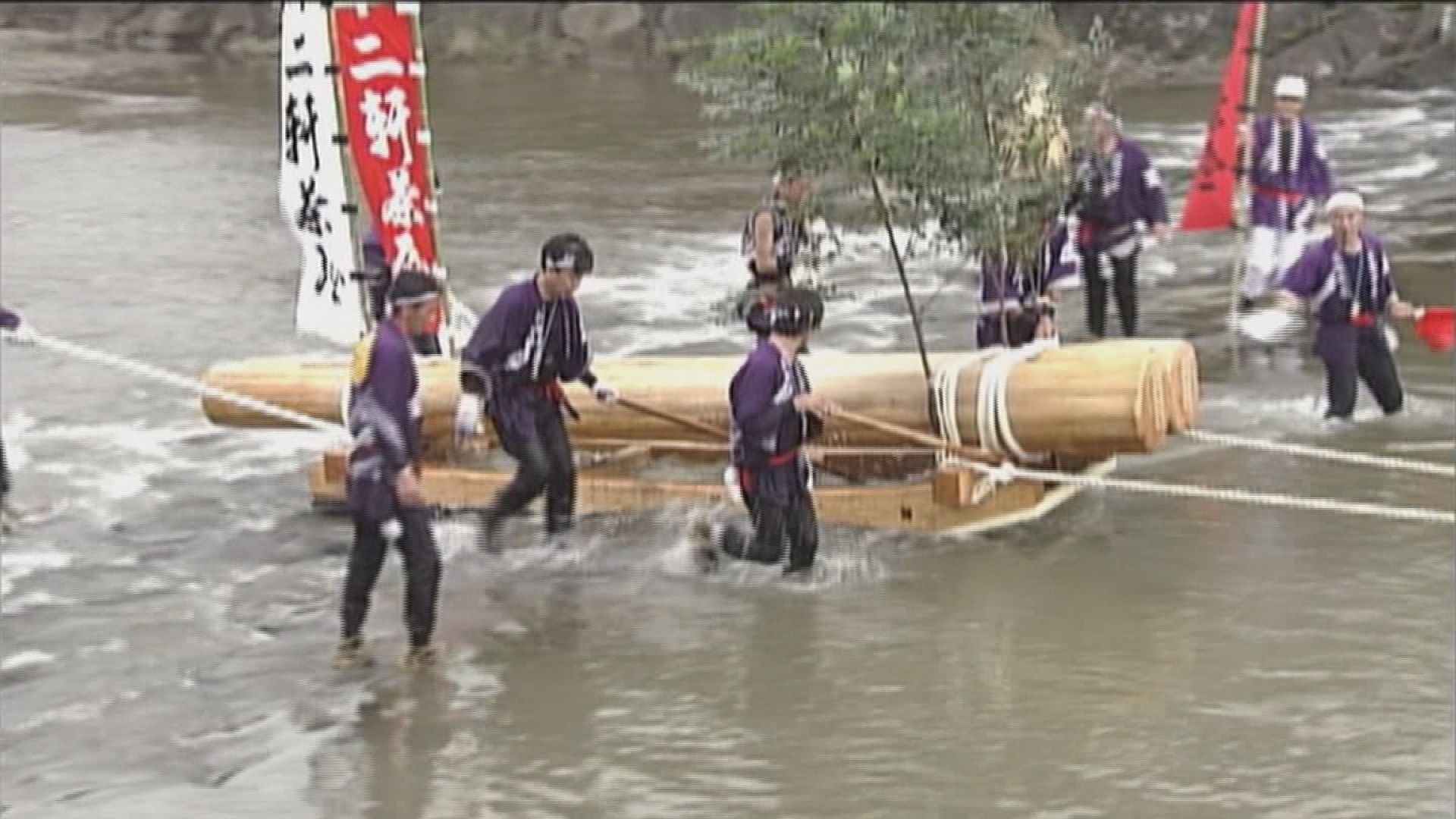 第一次お木曳行事（内宮川曳）　